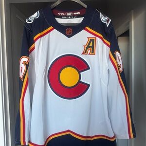Adidas White NHL Colorado Avalanche Jersey #96 Reverse Retro 2022 Edition